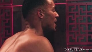 Submissive AJ Sloan endures dom Dillon Diaz enormous black cock