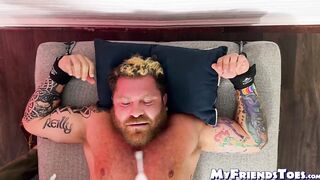 Hairy Riley was bound and endured the tickling torment by the master