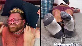 Hairy Riley was bound and endured the tickling torment by the master
