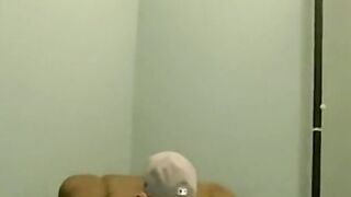 Horny gay guy dick spanks fat ass before wanking up to cum