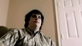 Fat young amateur masturbates and receives a blowjob