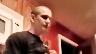 Young amateur facializes his buddy who is masturbating