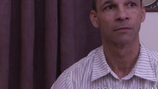 Handsome mature homosexual anally fucks young hunky homo