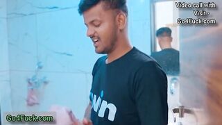 Indian Masturbating Dewar With Hot Bhabhi in Bathroom Sex