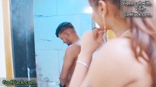 Indian Masturbating Dewar With Hot Bhabhi in Bathroom Sex
