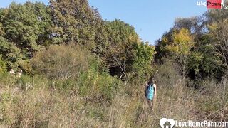 Blowing my boner into a nice field