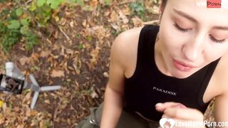 Blowing my boner into a nice field