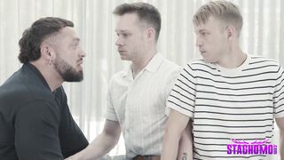 Andrew Connor and Noah White fucked by Nik Fros