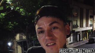 Tatooed str8 Latino jock fucked bareback after sucking cock