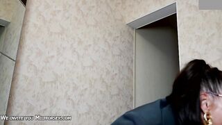 Filled stepmom's face with cum before work
