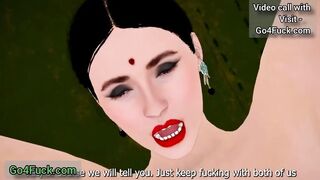 Desi Lady Restaurant Owner Fucked By Two Labores Boy Threesome Sex
