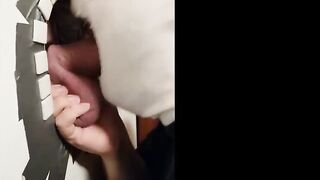 Glory Hole Amateur Takes on a Big Cock