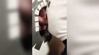 Glory Hole Amateur Takes on a Big Cock