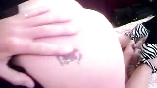 Cutie British blonde lady shows off her anal talent