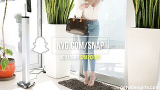 Blonde LA bimbos Gets Cum On Her Face and Braces After Big Audition For A