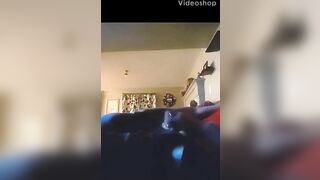 Wifey blows my cock and chokes on cum