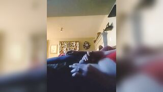 Wifey blows my cock and chokes on cum