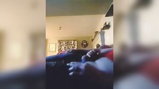 Wifey blows my cock and chokes on cum