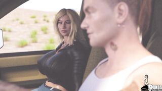 Biker Milf jerks off step son after being released from
