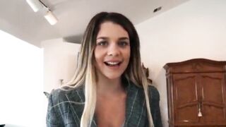 beauty Real Estate Agent With Long Breasts Bangs Client