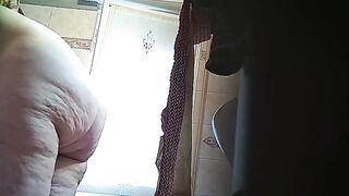 Ex-Wife shower,long nipples, huge cunt two