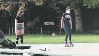 Thick PAWG on Skates