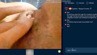 spanish masturbate soak cunt chastity dick cage anal tease