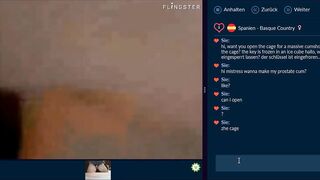 spanish masturbate soak cunt chastity dick cage anal tease