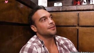 Dark Hair Kortney Kane fucking inside the couch with her titted