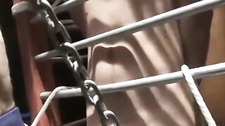 Poor submissive dude Chet Walker takes the painful heavy chain tugging his meat