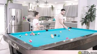 Playing pool with beautifl MILF Freya