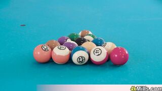 Playing pool with beautifl MILF Freya