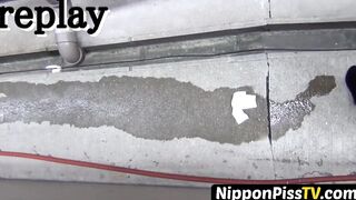 Shaggy pussy asian angels stowed away camera close up pissing
