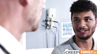 I let my doctor stepdad Jake Lawrence examine my penis but ends up sucking it
