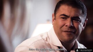 TRANSFIXED - Older Fashioned Man is Assfucked by Hidden Step-Daughter Emma Rose (Portuguese Subtitles)