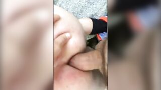 Bareback Outdoor Fuck with a Big Cock