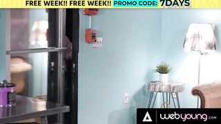 Teenagers Barista Hazel Moore Fucks Her Sexsual Mistress at Her Job Before Closing For the Night