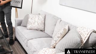 TRANSFIXED - Aroused Tgirl Lovers Erica Cherry & Claire Tenebrarum Banged! Into Furniture Store