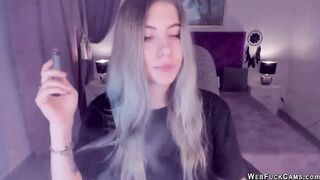 Tattooed busty teen flashes pussy