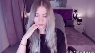 Tattooed busty teen flashes pussy