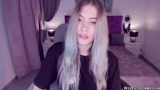Tattooed busty teen flashes pussy