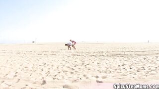 Going to the beach with stepma Marie