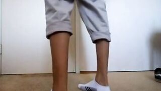 Twink in Socks & Boxers on Webcam