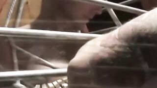 Master Franco Dex continues to play with his subs nipples flicking and twisting it