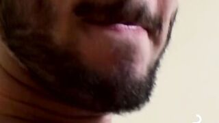 Chainsmoking daddy fantasies while he ejaculates his cock