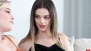 Ashley Alexander and Molly Little are clothed inside Halloween jammies and watching a horror tape. Eventually Ashley realizes that Molly isn’t scared. Molly challenges Ashley to name 1 time she’s been scared, and Molly describes a three-way inside college