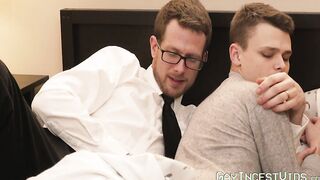 My stepdad Jacob Armstrong snuggles beside me then starts to fuck me