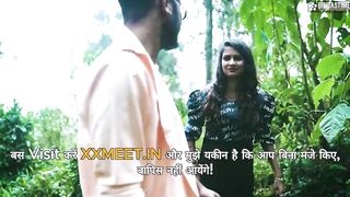 Boyfriend Fucks Desi Pornstar the Starsudipa in the Open Jungle for Cum into Her Mout