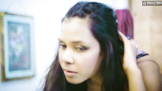 Cute Step Sister likes to take her Step Brother Huge Cock When their parents not at h