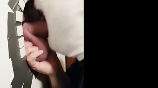 Glory Hole Amateur Takes on a Big Cock